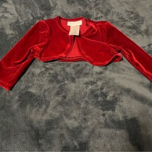 Bonnie Baby Rich Red Velvet Jacket